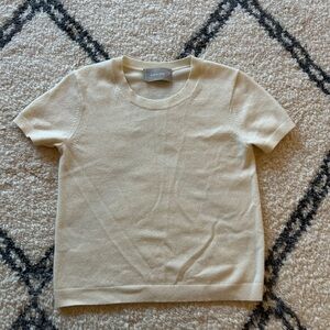 Cream Woman cashmere knit Shirt